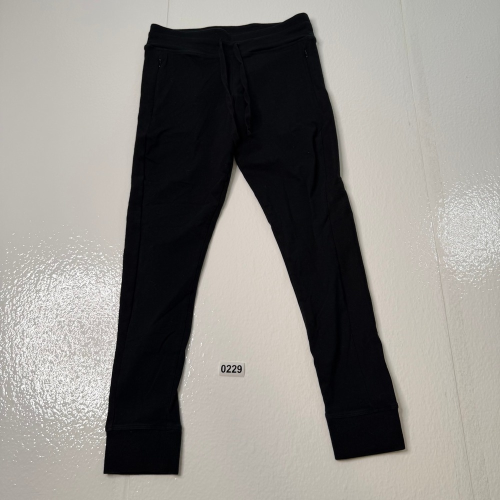 Victoria's Secret PINK Yoga Leggings Black Drawstring Zip Pocket Medium
